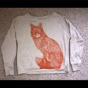 Screen print fox long sleeve shirt